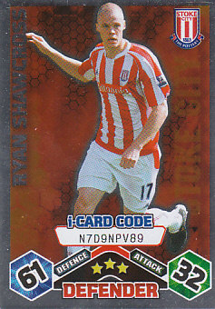 Ryan Shawcross Stoke City 2009/10 Topps Match Attax i-Card Code #EX123